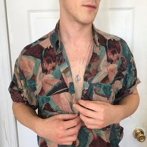 Vintage 100% Silk Pattern Shirt